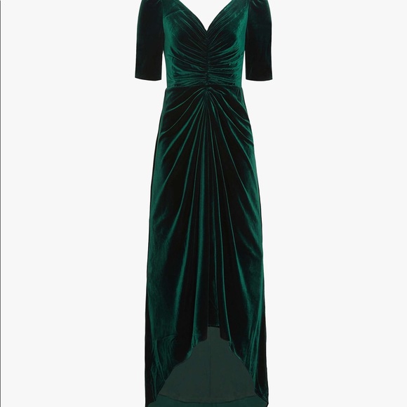 adrianna papell green velvet dress