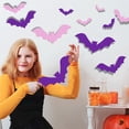 thumbnail image 6 of Bat Decorations for Halloween 3D Pvc Assorted Sizes Spooky Halloween Decor for Wall Window Door Indoor Outdoor Home Party Classroom 8 Pack, 6 of 6