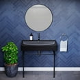 thumbnail image 5 of Carre 36 Ceramic Console Sink Matte Black Basin Black Legs, 5 of 10