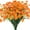 Orange Red, variant on 6 Bundles Artificial Daisy Mums Flowers Outdoor Fake Fall Flowers for Decoration No Fade Faux Plastic Autumn Flower Garden Porch Window Box Décor