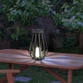 thumbnail image 3 of Alpine Corporation Solar Gray Decorative Plastic Lantern with LED, 3 of 4