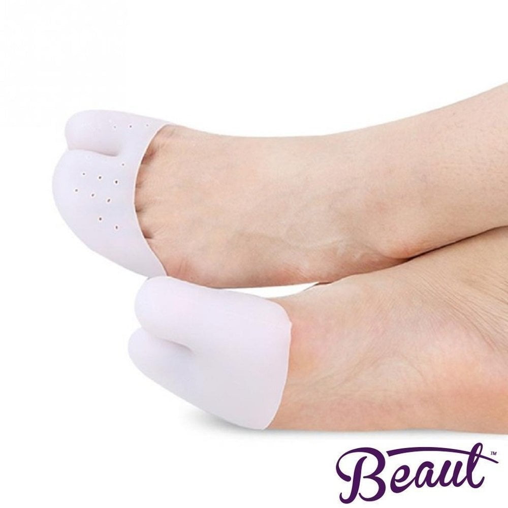 Pump Pouches Protection for Feet Against Pressure /& Friction 2 Pairs Toe Protectors Skin Color and White Professional Ballet Shoes Front Toe Caps Cover with Breathable Hole Cushions Pain Relief
