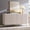 Cream, variant on Aitjunz Modern Buffet Cabinet with Storage, 61.8"W Sideboard Cabinet with Adjustable Shelves & Curved Edge, Wooden Coffee Buffet Cabinet for Dining Room, Kitchen, Living Room, Natural