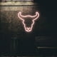 thumbnail image 2 of BRIGHTFUFU Luz de neón de la cabeza de toro CELIDO DE NEON BULL USB/Lámpara de neón LED alimentada por la batería para decoración de la pared, 2 of 8