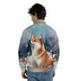 thumbnail image 5 of Hello Winter Shiba Inu Welcome Snowy Night Watercolor Vintage All Over Print 3D Baseball Jacket Shibas Dog Lovers Gifts Idea Bomber Jacket Softball - 01011, 5 of 6