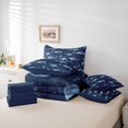 thumbnail image 6 of Feelyou Sea Shark Animal Twin Bedding Sets 7-Piece, Cute Stars Croal Bedding Comforter Set, 6 of 8