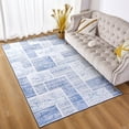 thumbnail image 2 of Lochas Soft Area Rug Fluffy Modern Flannel Rugs Floor Mat Carpet for Living Room Bedroom Home Decor,4'x6',Blue, 2 of 7