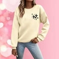 thumbnail image 2 of Valentines Day Shirts Women Cute Candy Couple Love Heart Print Casual Sweatshirts Valentine Gift Holiday Relaxed Fit Blouses, 2 of 4