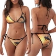 thumbnail image 3 of Fotbe Sunset Dancing Dolphin A Traje de Baño para Mujer de Dos Piezas – Bikini Sexy de Tirantes Tipo Halter con Diseño Triangular, 3 of 6