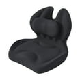thumbnail image 1 of Cojín de asiento con soporte para la espalda, funda extraíble, cojín suave y versátil para silla Negro, 1 of 9