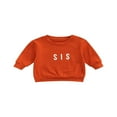 thumbnail image 1 of EIMELI Toddler Baby Boy Girl Letter Print Sweatshirt Long Sleeve Pullover Sweater Tops Brother Sister Matching Clothes Beige Bubba 3-4 Years, 1 of 7