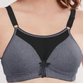 thumbnail image 5 of No Underwire Classic Bra for Women, Full Coverage Scoop Neck Underwear with Adjustable Straps, Light Support for Daily Wear | VerBelle,Dark Gray XL, 5 of 9
