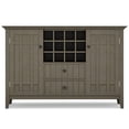 thumbnail image 3 of Simpli Home Bedford SOLID WOOD and Pine 54 inch x 17 inch Rectangle Transitional Sideboard Buffet and Wine Rack in Farmhouse Grey, 3 of 12