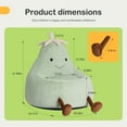 thumbnail image 5 of LIFERECORD 24" Children's Bean Bag Chair, Kids Filled Toddler Bean Bag Sofa Padded Bean Bag Chair for Boys & Girls, Cute Eggplant, Green, 5 of 9