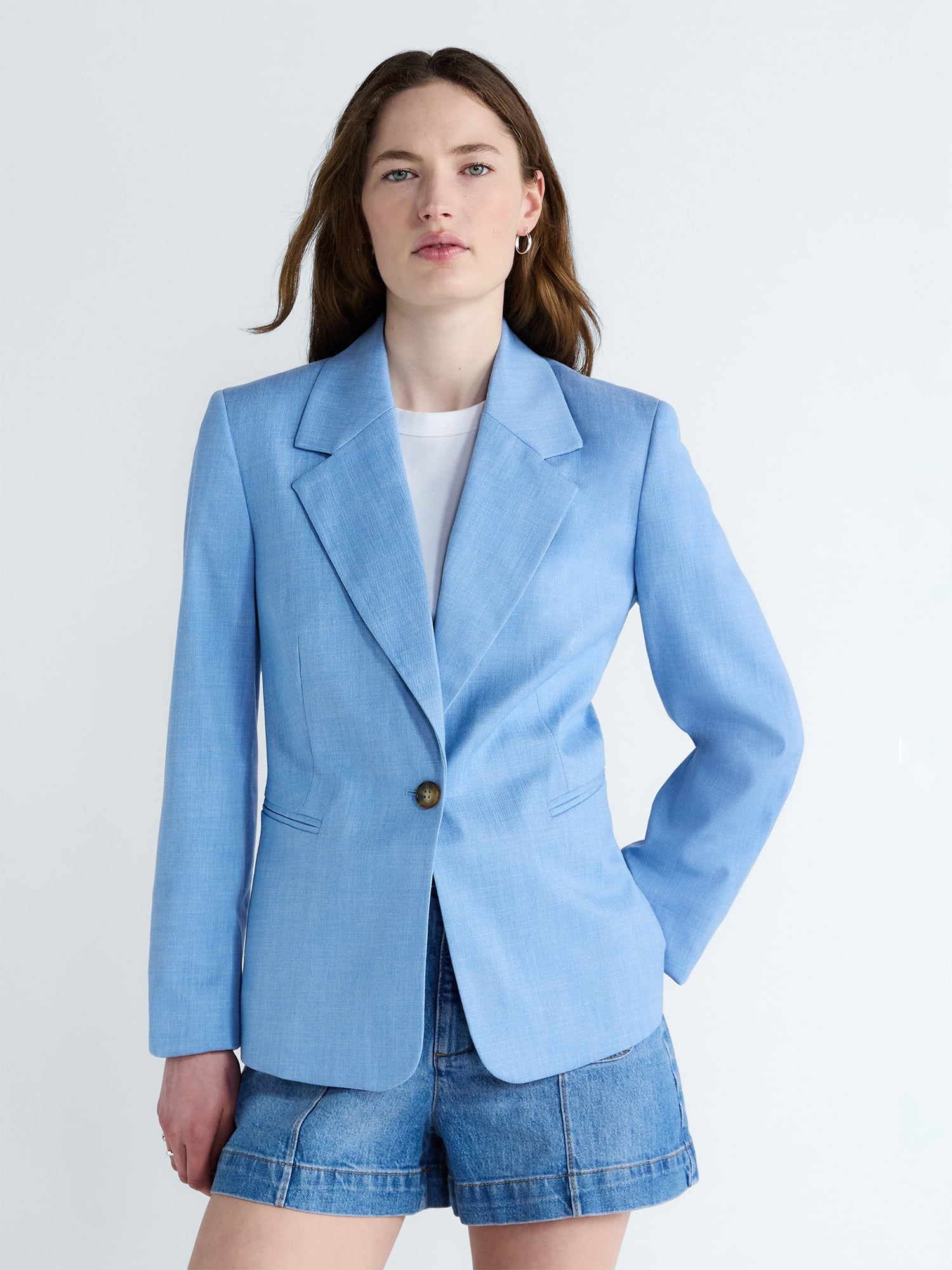 Free Assembly Women's and Women's Plus Single Breasted Blazer, Sizes XS-4X