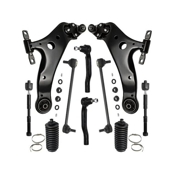 Front Control Arm Ball Joint Tie Rod and Sway Bar Link Kit - Compatible with 2011 - 2020 Toyota Sienna 2012 2013 2014 2015 2016 2017 2018 2019