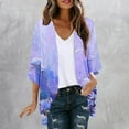 thumbnail image 5 of Hvyesh Plus Size Cardigan for Women Dressy 3/4 Sleeve Summer Kimono Cute Floral Print Cover up Tops, 5 of 5