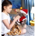 thumbnail image 6 of DolliBu Santa Sitting Moose Stuffed Animal Plush Toy with Hooded Sweater - Super Soft Wild Animal Dress Up with Red Santa Claus Outfit, Perfect Holiday Christmas Gift, 8 Inch, 6 of 6