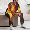thumbnail image 6 of KLL Tennis Ball On Fire And Water Sleepwear Mens Flannel Pajamas,Long Cotton Pj Set, 6 of 7
