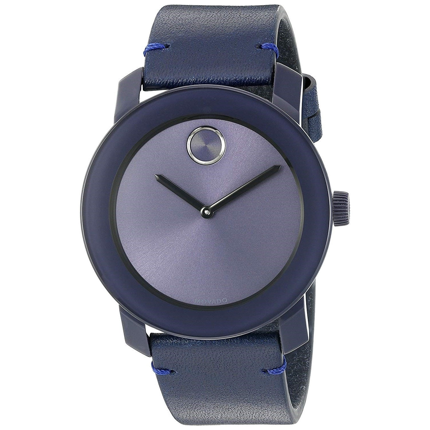 Montre Movado Pour Homme – Cuir Noir, Boîtier Acier, Quartz Suisse