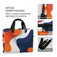 thumbnail image 4 of FORMRS 16" Laptop Bag Carrying Sleeve Case with Handle Travel Shoulder Briefcase, Blue Abstract Wavy, 4 of 8