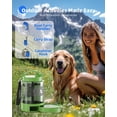 thumbnail image 4 of Botella de agua de viaje para perros lesotc 2300 ml con cuenco verde, 4 of 8