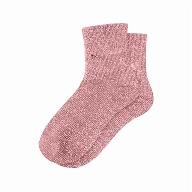 Chenchen Women's Novelty Glitter Ankle Socks Sparkly Metallic Casual Sock Ladies Bright Retro Piles Ankle Socks