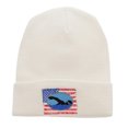 thumbnail image 5 of American Swimmer Embroidered 12 Inch Long Knitted Beanie - White OSFM, 5 of 5
