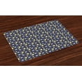 thumbnail image 1 of Ambesonne Saying Place Mats Set of 4, Sleeping Moon Star, Standard Size, Dark Purple Pale Blue, 1 of 4