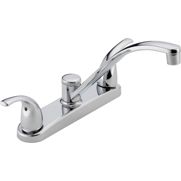 Peerless Choice Kitchen Faucet P299208LF Double Handle - Swivel Spout, Chrome Finish — Single-Handle Lever Control, Standard US Kitchen Rough-In