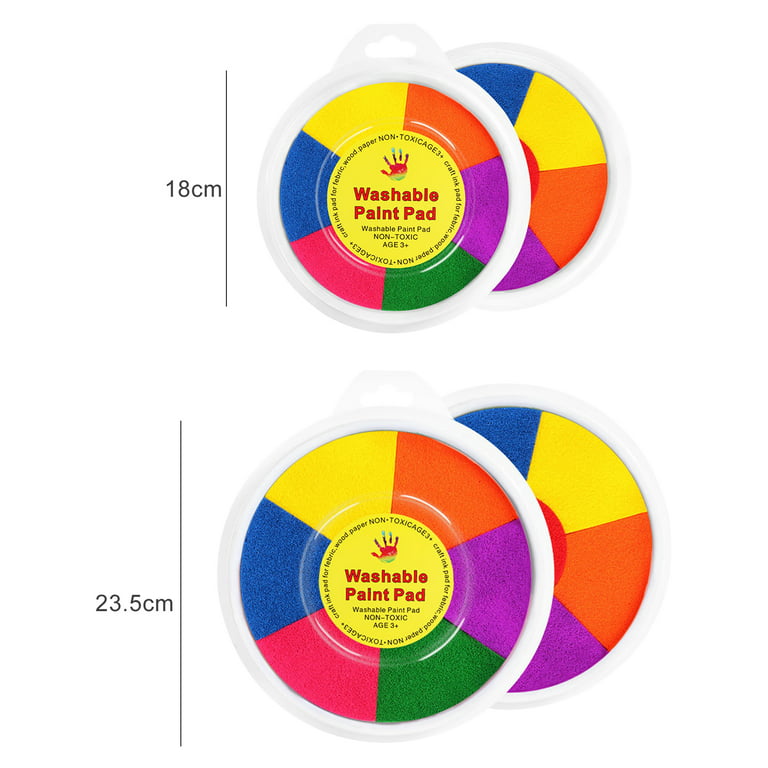 Dengmore Large Round Ink Pads Colors DIY Ink Pad Finger Painting Cardmaking  Large Round For Kids 