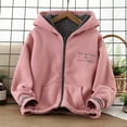 thumbnail image 2 of TAIAOJING Toddler Kids Spring Fall Jackets Boys Girls Long Sleeve Winter Zippered Hoodie Coat Jacket Thicken Warm Outwear For 7-8 Years, 2 of 7