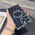 thumbnail image 2 of Magnetic Phone Case For iPhone 16 Pro Max,Compatible with Mag-Safe,Luxury Leopard Print Pattern Design,With Lens Film,Shockproof Protection Anti-fall Electroplated Rugged Phone Case,Black, 2 of 11