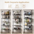 thumbnail image 7 of Springg 5-Tier Bookshelf Wall Mount Ladder Bookcase Industrial Standing Corner Bookshelf with Wood Board and Metal Frame, Modern Tall Narrow Storage Organizer for Home Office (Black, 1 piece), 7 of 7
