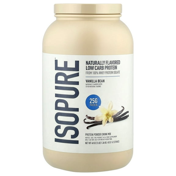 Isopure Low Carb Protein Powder, Vanilla Bean, 3 lb (1.36 kg)