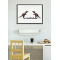 thumbnail image 5 of Kate and Laurel Sylvie Dino Cars Faceoff Framed Canvas Wall Art by Saint and Sailor Studios, 18x24 Gray, Modern Colorful Car Toys Art for Wall, 5 of 6