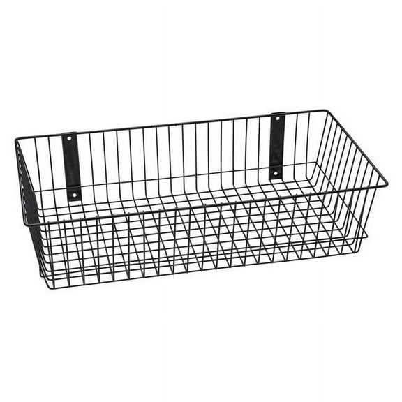 Rack'Em 9086-B Mount Anywhere Black Wire Basket 24"x12"x6" Provides Versatile Storage All Of Your outdoor Gear, Supplies and Organizational Needs.