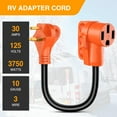 thumbnail image 3 of Nilight 18 inch 30 Amp to 50 Amp RV Plug Adapter Heavy Duty Dogbone Electrical Adapter with Handle 30A Male to 50A Female Cord Adapter 125V/3750W, 3 of 8