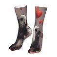 thumbnail image 6 of KLL Heart Guinea Pig Couple Print Womens Crew Socks Athletic Middle Tube Long Socks Novelty Socks Gifts For Men, 6 of 7