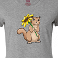 thumbnail image 4 of Inktastic Cute Chipmunk with Sunflower Women's T-Shirt, 4 of 5