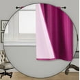 thumbnail image 2 of 2-Piece Adam Hot Pink Solid Lined Blackout Grommet Window Curtain Treatment, Set of Two (2) Room Darkening Panels 37" Wide x 63" Length (Each), 2 of 2