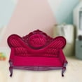 thumbnail image 4 of Sofá de 1:12, juguete Retro DIY, modelo Vintage, muebles, sillón en miniatura, sofá de , paisaje, decoración Caoba CUTICAT Sofá de casa de muñecas, 4 of 8