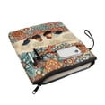 thumbnail image 2 of HELLHERO Books Sleeve with Handle Polyester Fabric Storage & Portability Zipper Pouch Zipper Book Cover Carrying Case with Waterproof for Women Gift, Rooster & Floral Mandala, 2 of 8