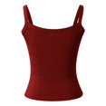 thumbnail image 5 of RMGVDSD Fashion Womens Tank Tops Women Spaghetti Strap Neck Ribbed Tank Tops Slim Fitted Camisole Basic Sleeveless Layering Shirts Stylish Party Cami Top, 5 of 5