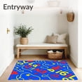 thumbnail image 3 of ODIKA 8x10 Machine Washable Non-Slip Area Rug, Energetic Playtime Path With Animated Letters Numbers And Imaginative Icons Ultra Soft Rug, None, 694767, 3 of 7