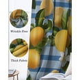 thumbnail image 3 of Summer Lemon Blackout Curtains for Bedroom Living Room Darkening Curtains 84 Inch Length 2 Panels Set Farmhouse Botanical Fruit Blue Striped Window Curtain Window Treatment Grommet Drapes 52"x84", 3 of 9