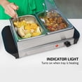 thumbnail image 5 of Servidor de buffet y calentador de comida OVENTE FW152S 2x1.5L inoxidable, 5 of 5