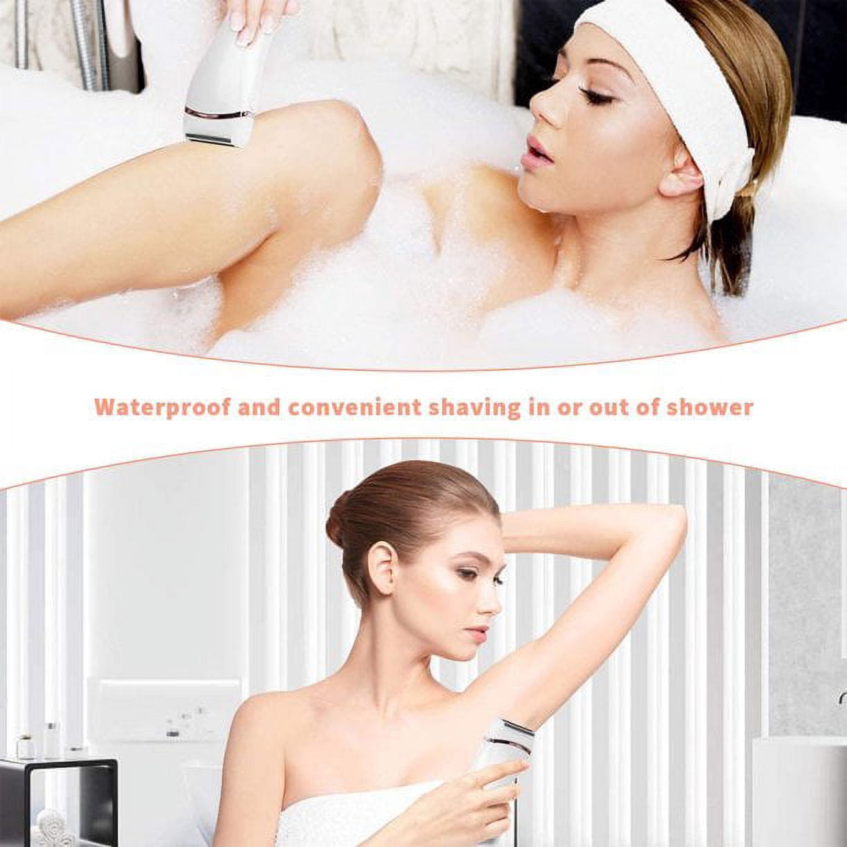 Electric Razor for Women, Hair Removal for Women 3 in 1 Wet & Dry Painless Rechargeable for Face, Legs, Underarms, Portable Waterproof Bikini Trimmer Lady Shaver with Child Lock, LED Display