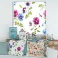 thumbnail image 2 of Designart 'Blue and Pink Pansy Flowers II' Traditional Framed Canvas Wall Art Print, 2 of 5