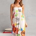 thumbnail image 4 of Promotional activities!New Sexy Women's Suspender Positioning Printed Sleeveless Strappy Dress With Large Hem, 4 of 6